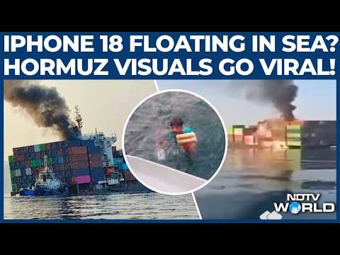WATCH: Iranians Spotted Collecting Floating IPhone Boxes After Container Sinks In Hormuz