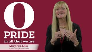 Message From Interim Superintendent: Mary Fox- Alter