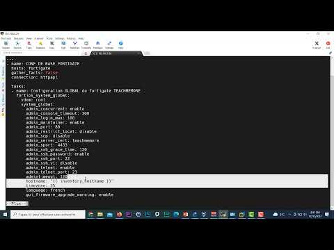 Ansible: Deploying a configuration to a FortiGate