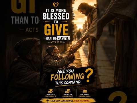 It Is More Blessed To Give Than To Receive! 🙏✨Are You Following This Command? 🕊️❤️