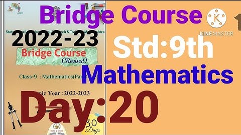 9th||Mathematics||Bridge Course||2022-23 ||Day:20th||English & SemiEnglish||Maths, Class 9,Day:20