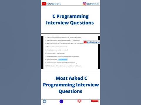 (Most Asked) C Programming Interview Questions #cprogramming - YouTube