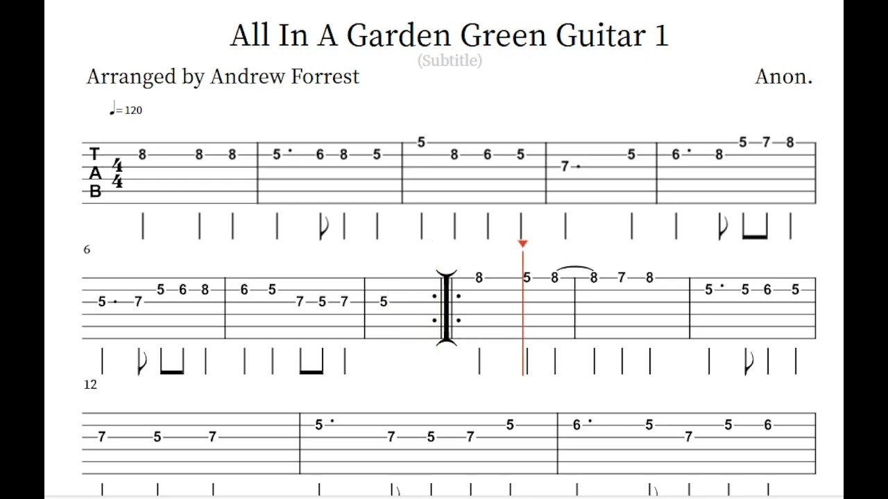 All In A Garden Green Guitar 1
