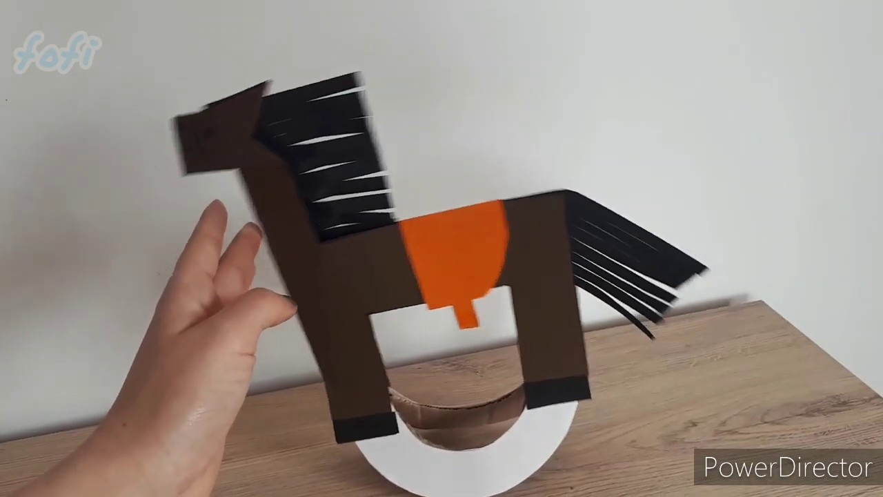 Paper Rocking Horse Rocking horse paper craft - YouTube