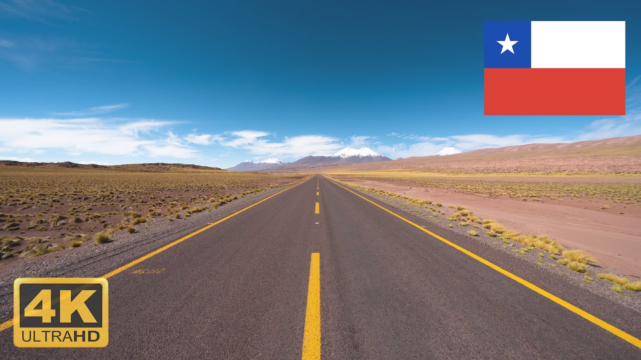 drive to the LAGUNA Miscanti & Miñiques - CHILE [4K]