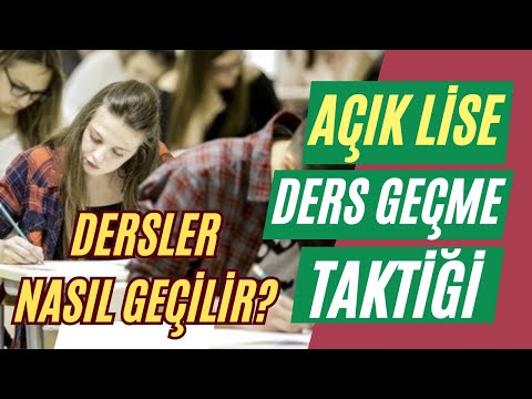 Açık Lise Ders Geçme Taktiği. Açık Lisede Dersler Nasıl Geçilir? Derslere Nasıl Çalışılır?