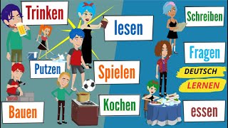 German for beginnres Wichtige Verben für Deutsch lernen A1 A2 die Verben a1 und a2 Easy Deutsch