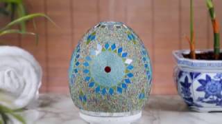SpaRoom Jasmine Glass Mosaic Ultrasonic Essential Oil Diffuser