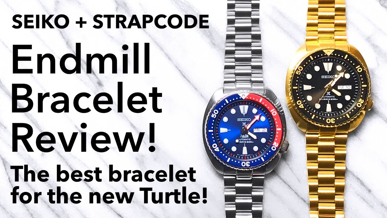 STRAPCODE Endmill for Seiko Turtle Review! - The Best Bracelet for new  Turtles! - YouTube