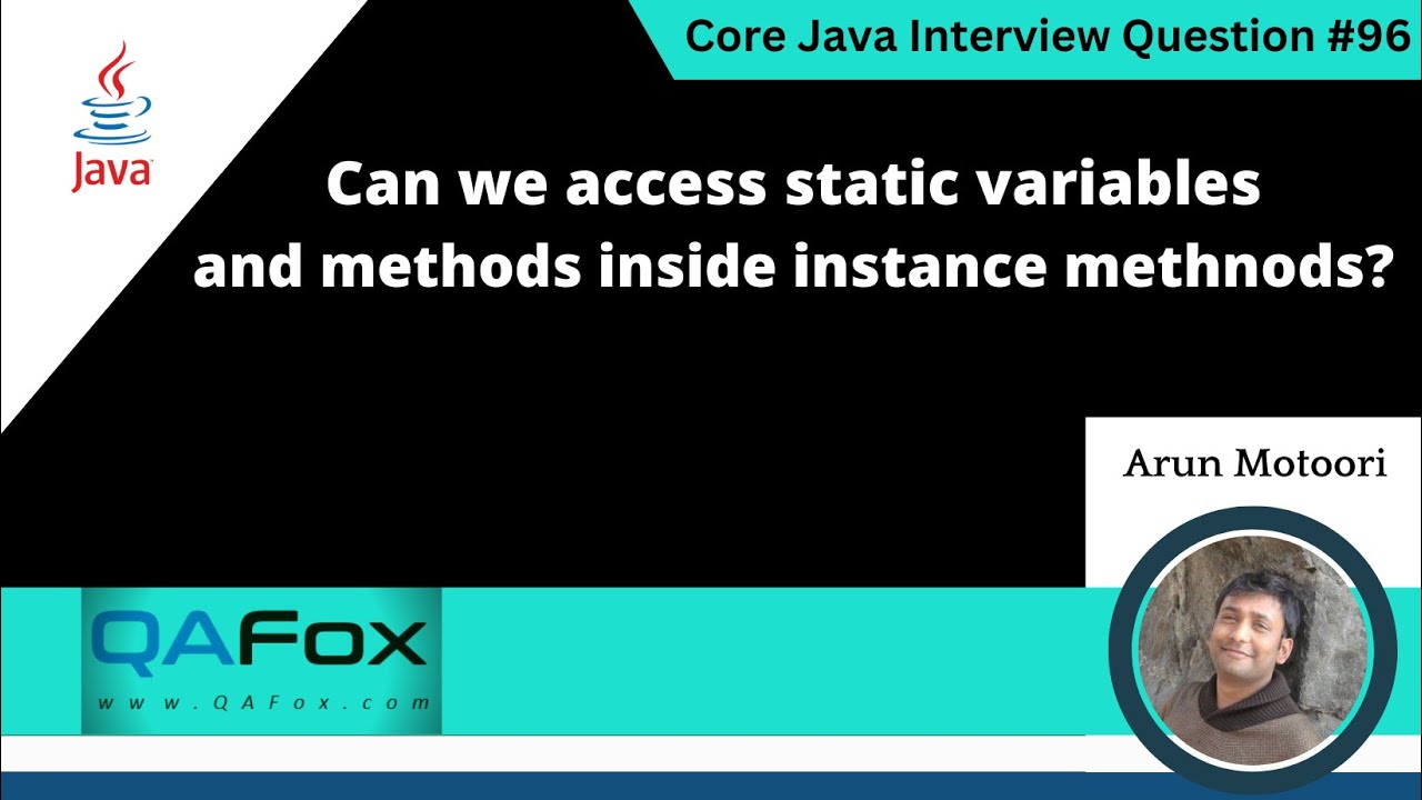 Can we access static variables & methods inside instance methods (Core ...