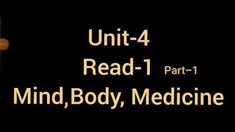 Std 11 English Unit 4 Read 1 Part 1