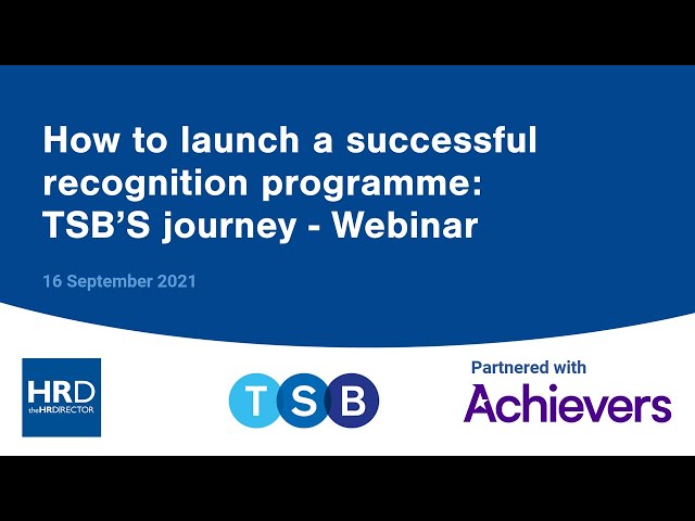 How to Launch a Successful Recognition Programme: TSB’s Journey