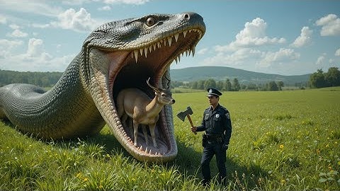 Brave Rescue Team Saves An Innocent Dear From A Giant Python Attack 🐍