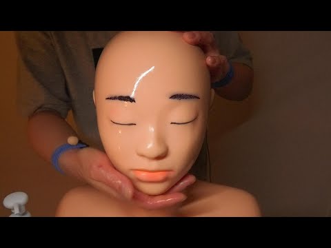 (音フェチ) ダミーヘッドにクレンジングマッサージしてみた (Notalking ASMR)