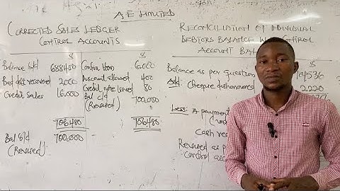 CONTROL ACCOUNTS RECONCILIATIONS. SOLVED PRACTICE QUESTION. PART 4. DEBTORS LEDGERS RECONCILIATION.