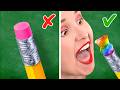 MIND-BLOWING DIY SCHOOL CRAFTS || Sneaking Candies Into Class! How to Become Popular by 123 GO! FOOD