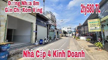 Bán Nhà Cấp 4 Gác Lửng Kinh Doanh Đa Nghành Nghề Ngay Chợ Xóm Nghèo Chỉ 2ty580 TL