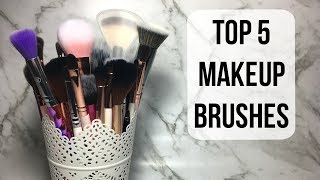 Top 5 Makeup Brushes | Real Techniques, Smashbox, ColourPop and Essence