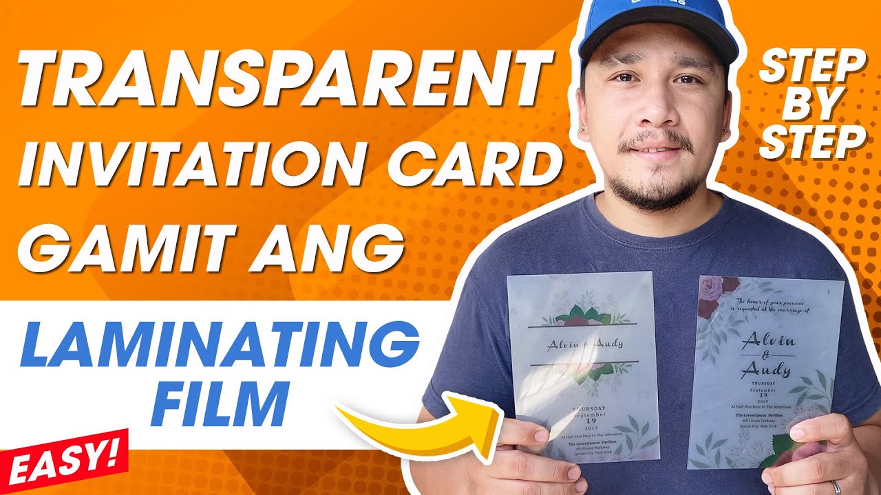 TRANSPARENT INVITATION CARD GAMIT ANG LAMINATING FILM YouTube