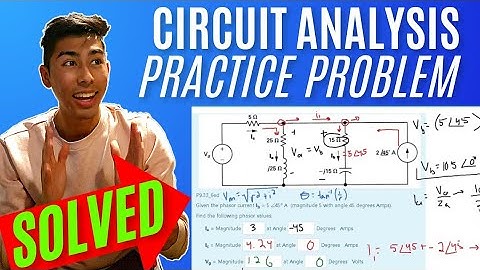 Networks Analysis | Ch.9 Sinusoidal Steady-State Analysis | P9.33_6ed : Given the phasor current ...