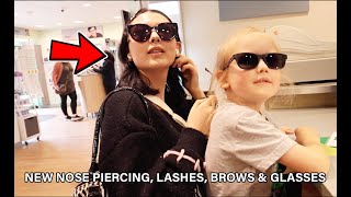 NEW NOSE PIERCING, LASHES, BROWS & GLASSES! LAST MINUTE HOLIDAY SHOPPING MISSIONS!