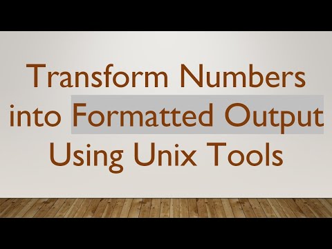 Transform Numbers into Formatted Output Using Unix Tools