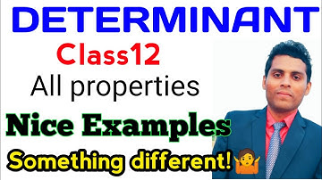 Determinant part 3 | Properties of determinant | Determinants in hindi | NCERT Class XII Maths |