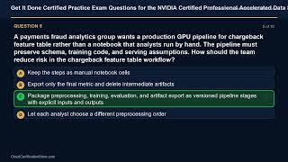 Full Get It Done Certified NVIDIA Pro Accelerated Data Science (NCP-ADS) | Exam Q&A | Episode 1 (Q1-10) Guide