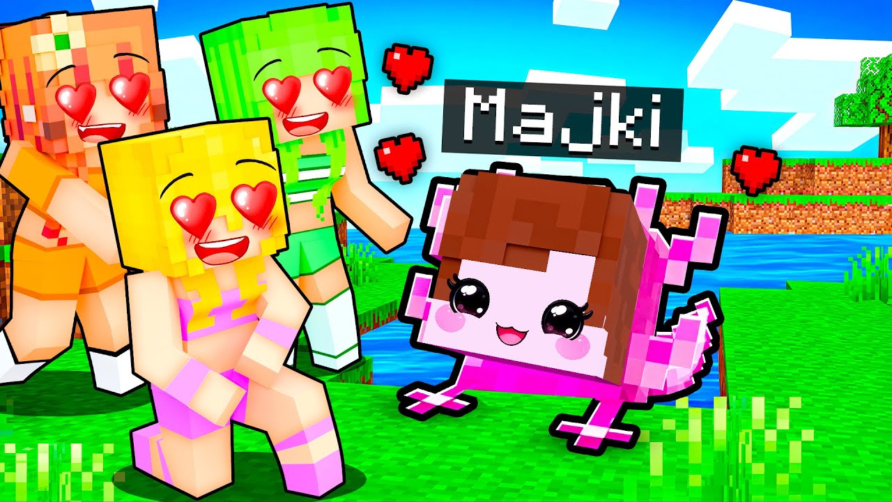Gram jako DZIECKO AXOLOTL w Minecraft!