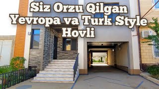 Yevropa va Turk styleda qurilgan Hovli. Siz orzu qilgan Hi Tech Hovli endi Toshkentda Qurildi.