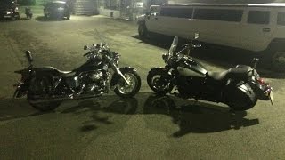 Вечерний battle Honda Shadow 750 ACE vs Kawasaki Vulcan 900!!!