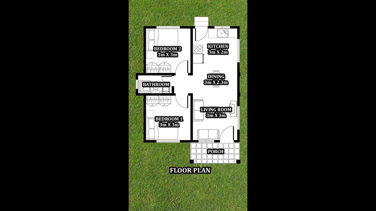 Floor Plan 2 Bedrooms Floorplan Housedesign Houseplan