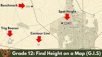 How to Find Height on a Map | Grade 10-12 Geography | Spot Heights, Trig Beacons & Contour Lines
