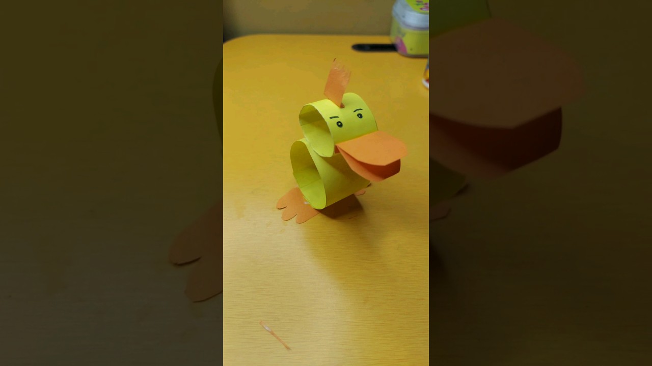 Paper duck easy craft 
