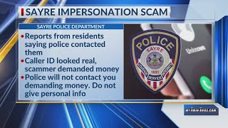 Sayre Borough Police Department warns of impersonation phone scam