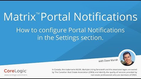 Matrix Settings - OneHome™ Notification Settings