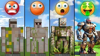 iron golem with different emoji in Minecraft