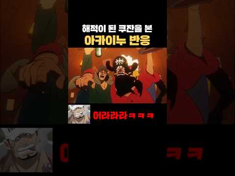 해적이 된 쿠잔을 본 <strong>아카이누</strong> 반응 ㅋㅋㅋ #onepiece #원피스