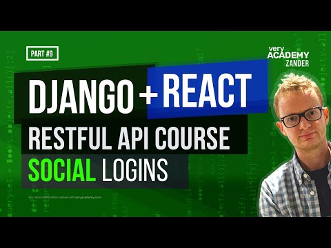 Django Rest Framework Course - Social Logins with React and DRF  - Part-9