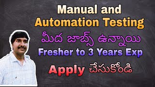 Manual and automation Testing Jobs | 0-3 YOE | @LuckyTechzone