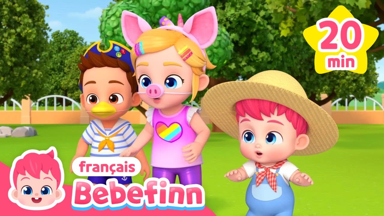 🐮 Le Vieux MacDonald a une Ferm | +Comptines | Bebefinn en français👶Chansons pour Enfants