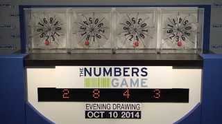 Evening Numbers Game Drawing: Friday, October 10, 2014