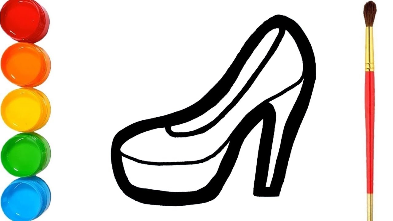 how to drawing shoes | shoes draw step by step - YouTube