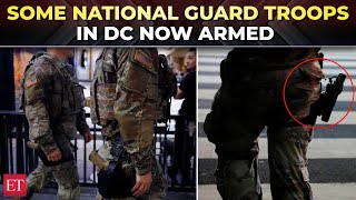 Washington crime crackdown | National Guard begins carrying weapons as Trump threatens more display