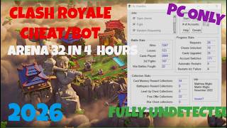 (2026) NEW TOP FREE CLASH ROYALE CHEAT/BOT - FULL AUTOPLAY 2026 - PC ONLY - Arena 32 In 4.5 Hours screenshot 3