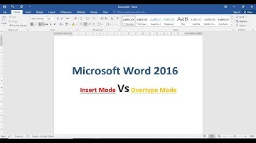 Microsoft Word 2013 I How to Switch between INSERT MODE to OVERTYPE MODE