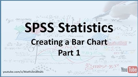 SPSS: Creating a Bar Chart in SPSS - Part 1