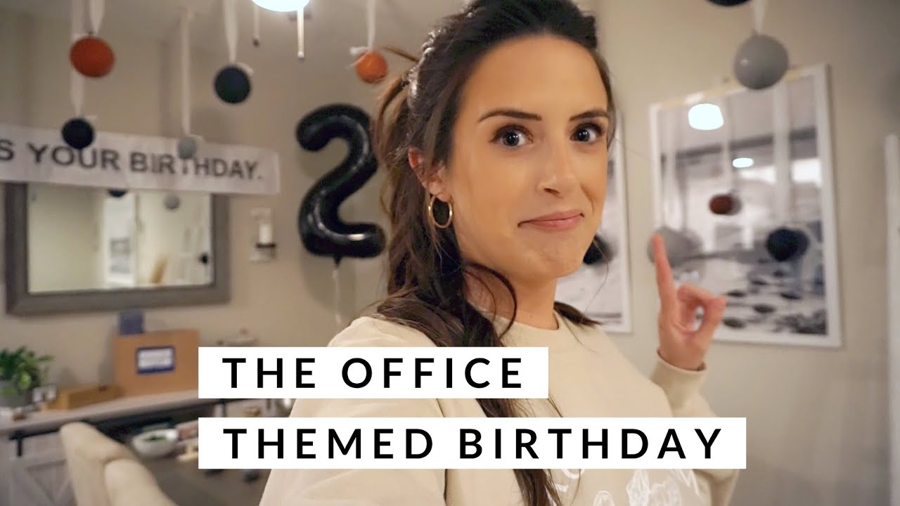 The Office' Themed Birthday Party! Surprising my bf :) - YouTube