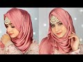 Muna satin hijab tutorial  huda boutique