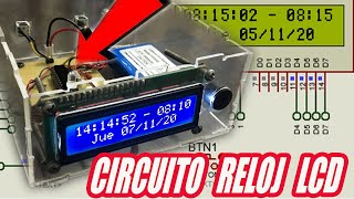 CIRCUITO RELOJ-ALARMA-CALENDARIO | CON LCD PIC16F628